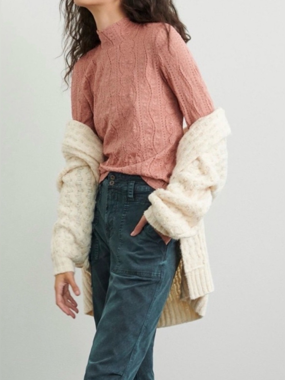 Anthropologie mock neck top